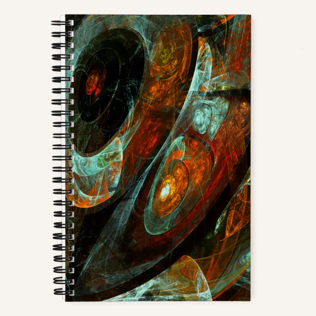 Zeitunterteilung Abstrakter Kunst Notizbuch (Vorderseite)