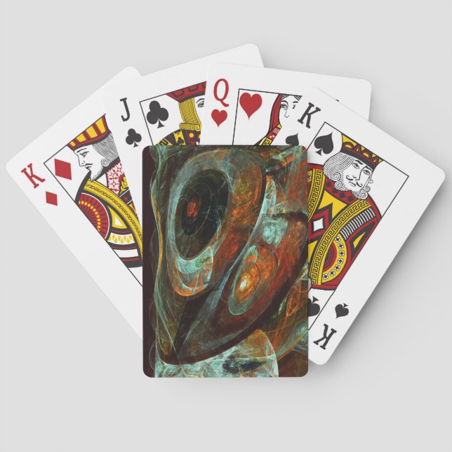 Zeitunterteilung Abstrakter Kunst Spielkarten (Rückseite)