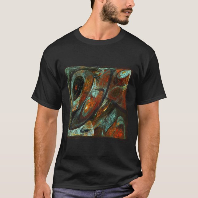 Zeitunterteilung Abstrakter Kunst T-Shirt (Vorderseite)