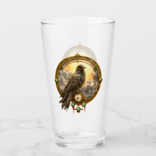 Zeitwächter Rabe – Gothic Uhrwerk Glas