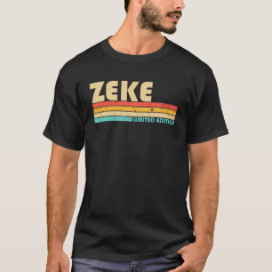 ZEKE Name Personalisiert Funny Retro Vintag Birthd T-Shirt