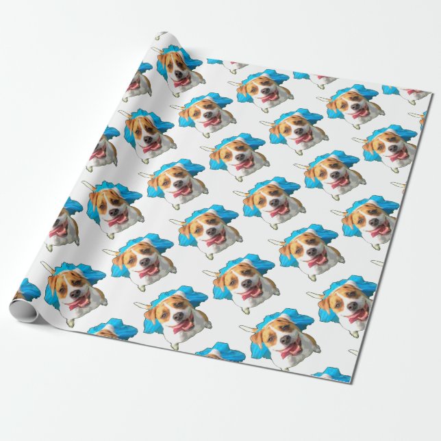 Zelda die Bulldogge Geschenkpapier (Ungerollt)