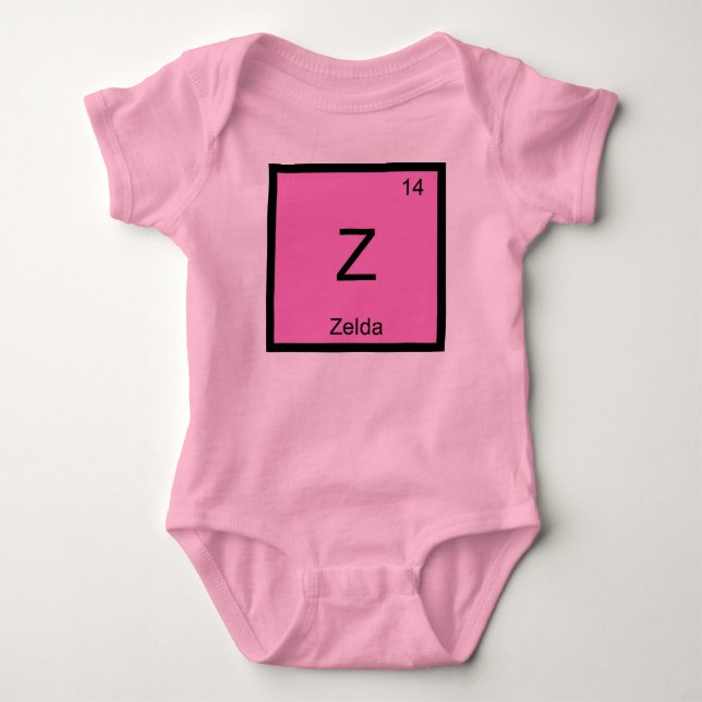 Zelda Name Chemical Element Periodische Tabelle Baby Strampler (Vorderseite)