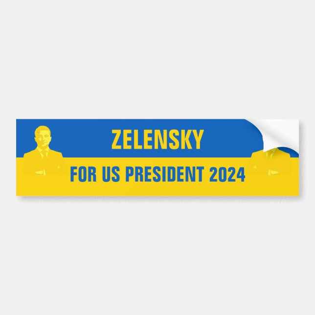 Zelensky für US-Präsident 2024 Der beste Kandidat Autoaufkleber (Vorne)