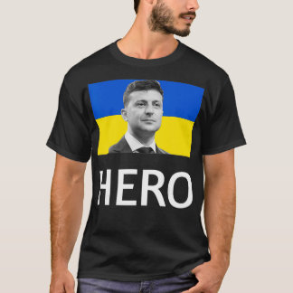 Zelensky Hero, ukrainische Flagge, Präsident Wolod T-Shirt