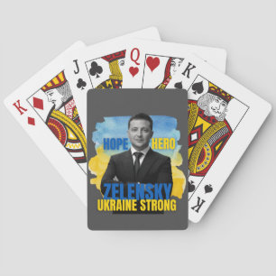 Zelensky Hope Hero Ukraine Strong Spielkarten