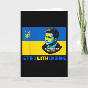 Zelensky Ich brauche Munition Unterstütze Ukraine Karte
