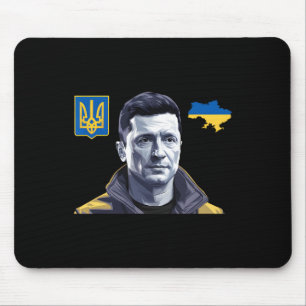 Zelensky Ukraine Vintage Ukrainische Flagge Unters Mousepad
