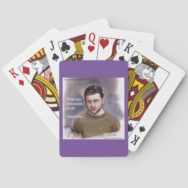 Zelensky, Volodymir Playing Cards Spielkarten (Rückseite)