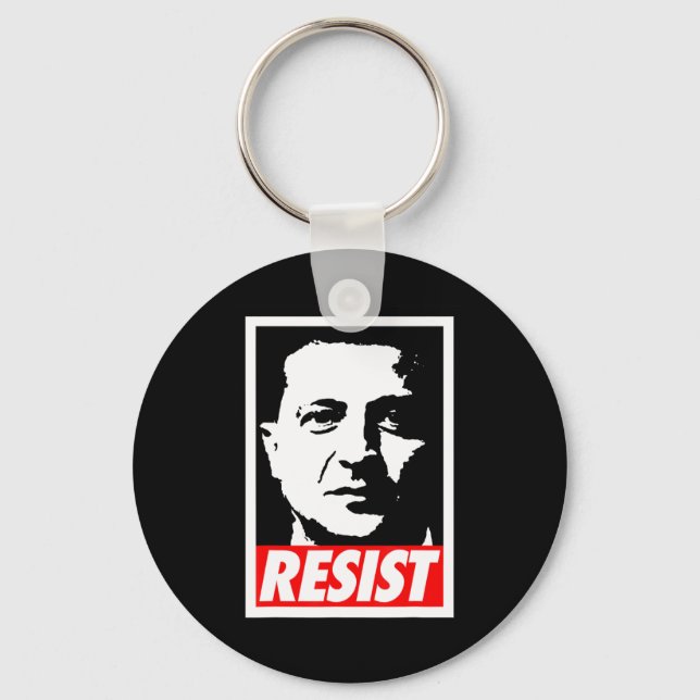 Zelenskyy - Resist Support Ukraine I Stand With Uk Schlüsselanhänger (Vorderseite)