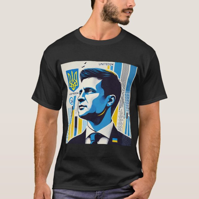 Zelenskyy Ukraine Starke Führung T-Shirt (Vorderseite)