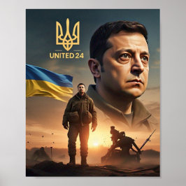 Zelenskyy ukrainischer Präsident Wall Poster
