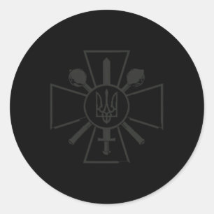 Zelenskyy Ukrainisches Armee-Shirt Ukraine Militär Runder Aufkleber