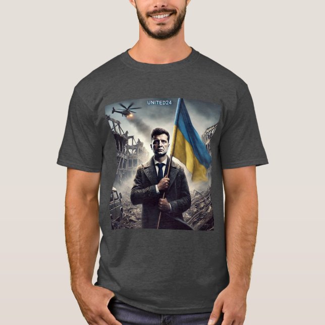 Zelenskyy unterstützt den T - Shirt von Männern in (Vorderseite)