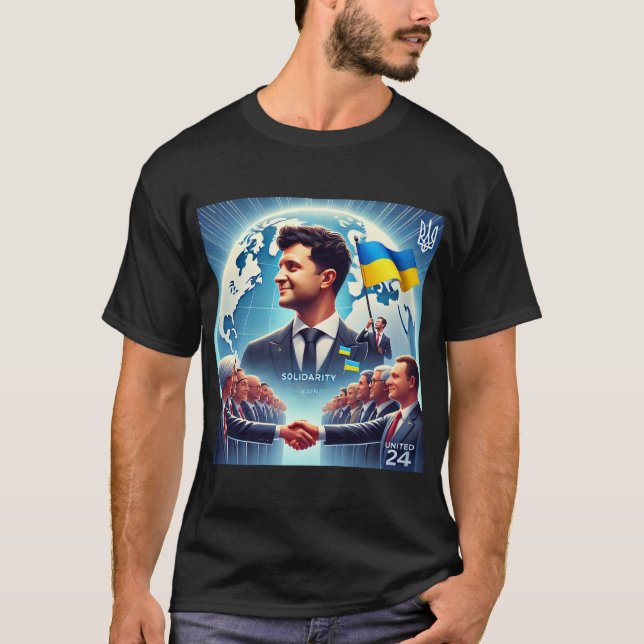 Zelenskyy vereint die Weltführer T-Shirt (Vorderseite)