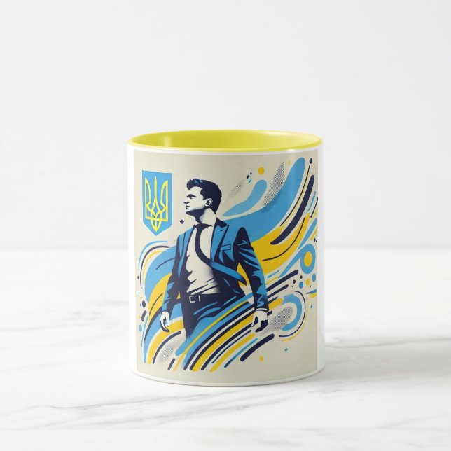 Zelenskyy Wiederaufbau der Ukraine Tasse (Zentrum)