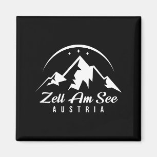 Zell am See Österreich Skigebiet Skifahren Snowboa Magnet