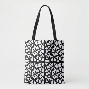 Zellen Abstraktion Schwarz-weiß Tasche