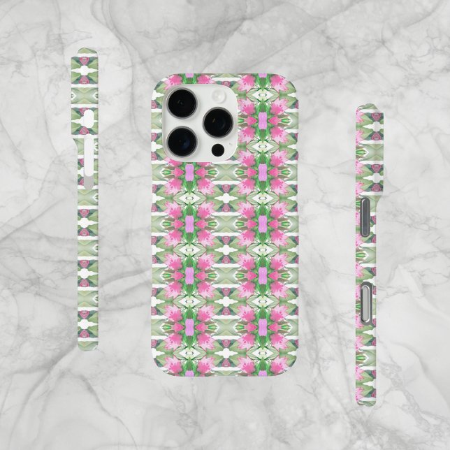 Zellen für abstrakte Blume und rosa iPhone 16 Pro Hülle (Original design. Abstract sage and pink florals. iPhone Case-Mate.)