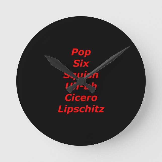 Zellenblock-Tango Runde Wanduhr (Vorderseite)