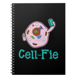 Zellenfie Funny Biology Science Lehrer Pun Geschen Notizblock