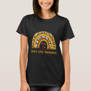 Zellenkrieger der Leoparden-Regenbogen-Sichel T-Shirt