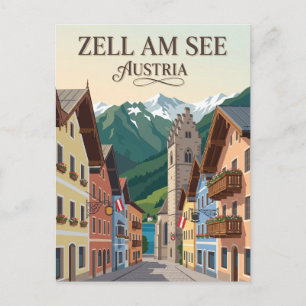 Zeller See Altstadt Österreich Postkarte