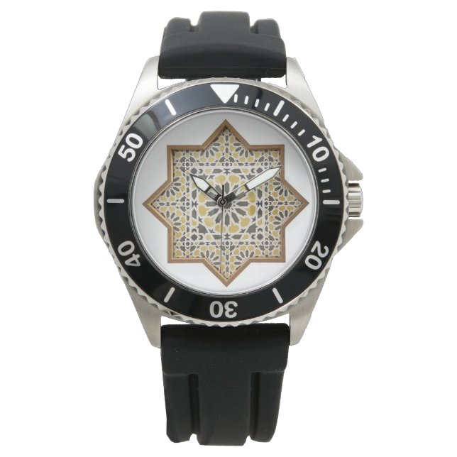 ZELLIGE MAROKKANISCHE UHR (Vorderseite)