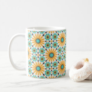 Zellige-Strahlung: farbenfrohe andalusische Geomet Kaffeetasse