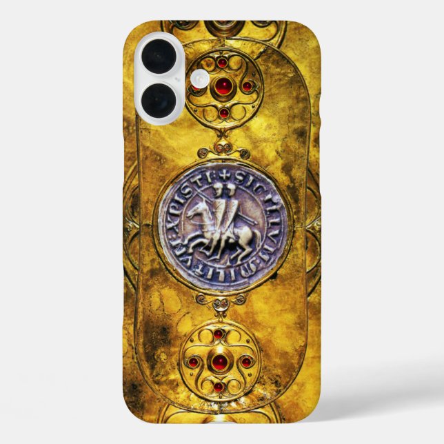 ZELLSCHIEELE MIT SIEGEL DER NÄCHTE TEMPLAR iPhone 16 PLUS HÜLLE (Rückseite)