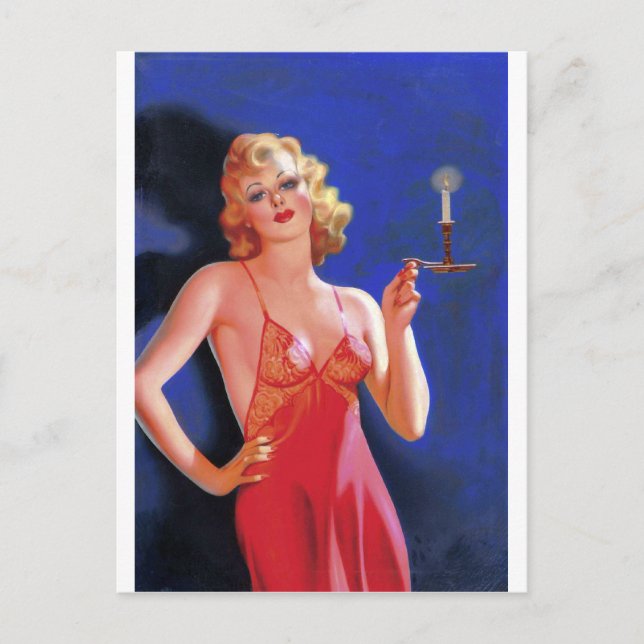 Zellstoffdetektor Femme Fatale Postkarte (Vorderseite)