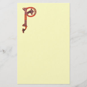 ZELLTIK-P-MONOGRAMM-Felt-Papier Briefpapier