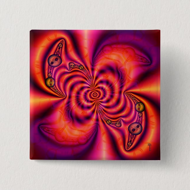 Zellulärer gewundener Knopf Button (Vorderseite)