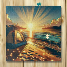 Zelt an einem Beach Camping Geburtstag