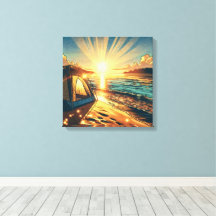 Zelt an einem Beach Camping Themed