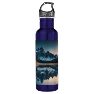 Zelt, Berge und Camping Themenwelt Kunst Edelstahlflasche