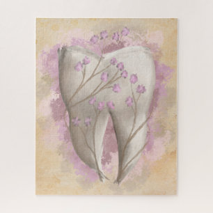 Zelt & Blume, surrealistische Malerei. Zahnkunde