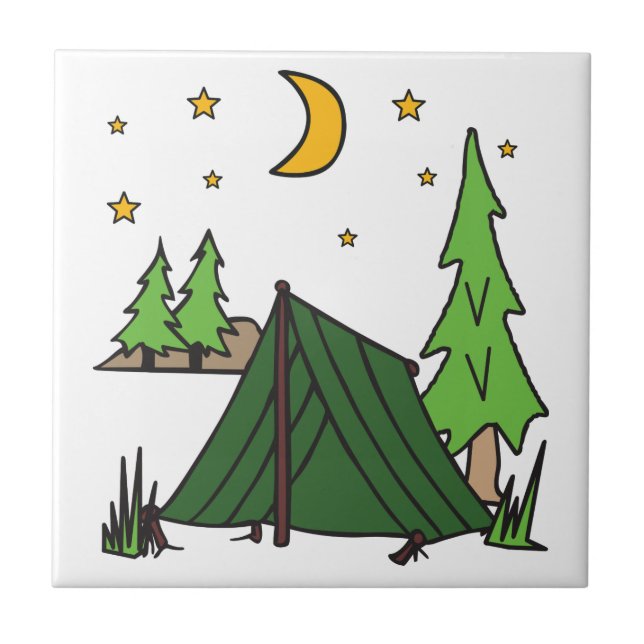 Zelt-Camping Fliese (Vorderseite)