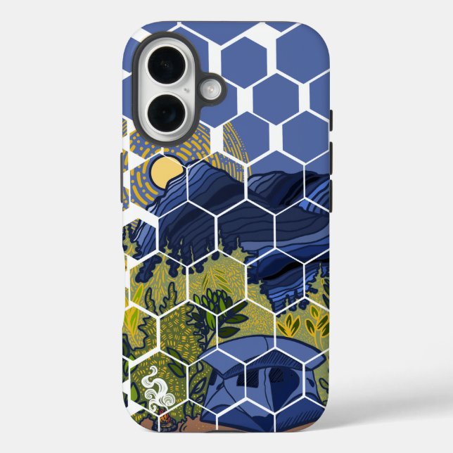 Zelt-Camping-iPhone-Hülle iPhone 16 Hülle (Rückseite)