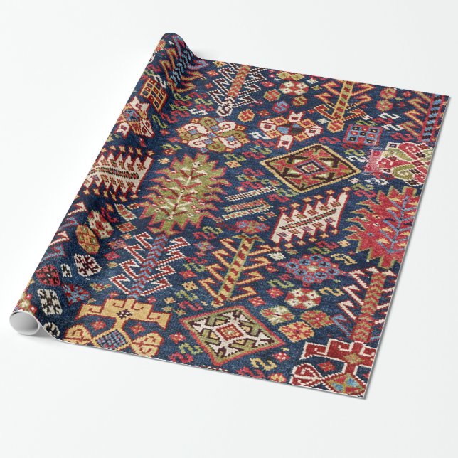 Zelt Midnight Blue Shekarlu Zig-Zag  Geschenkpapier (Ungerollt)