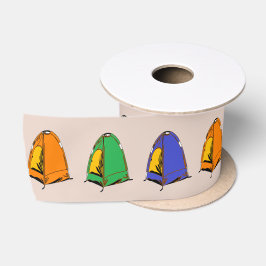 Zelte in Multicolorzelten Satinband