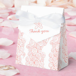 Zeltkasten mit Seastarswirbel, weißer Gastgeschenk Geschenkschachtel