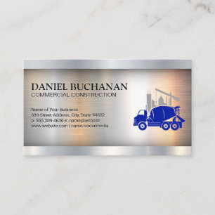 Zement LKW Baustelle Builder Visitenkarte