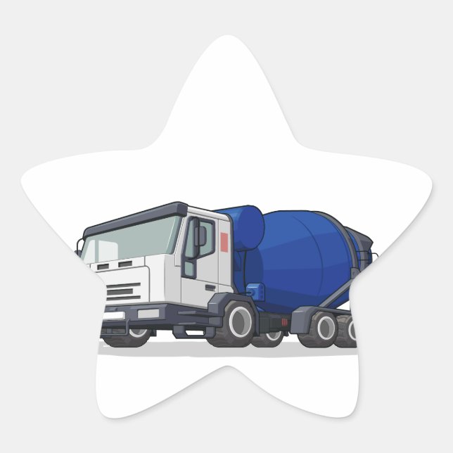Zement Mixer Truck Stern-Aufkleber (Vorderseite)