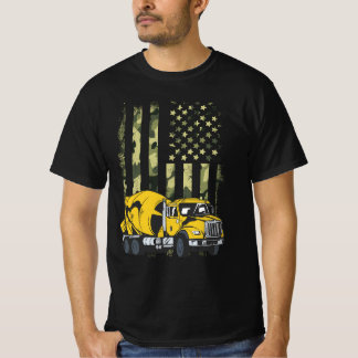 Zement Truck Betonmischer Camouflage Amer T-Shirt