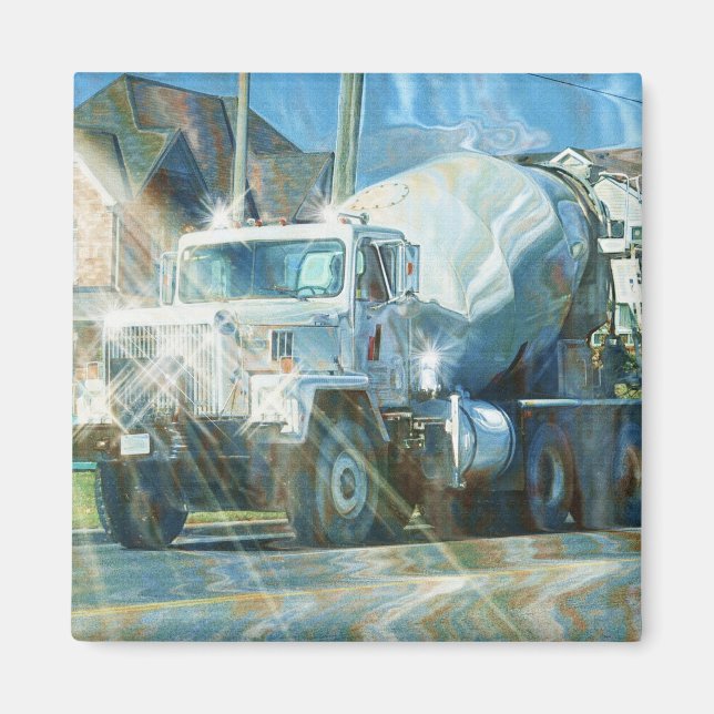 ZEMENT TRUCK BIG RIG TRUCKERS Geschenke Magnet (Vorne)