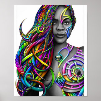 Zen-A — Abstrakter Zen-Doodle-Kunstposter Poster