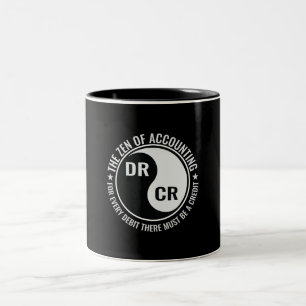Zen Accounting Major Grad Funny Accountant Zweifarbige Tasse