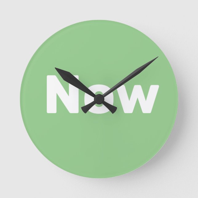 Zen / Achtsamkeit Einfache Seite Grüne Uhr (Vorderseite)