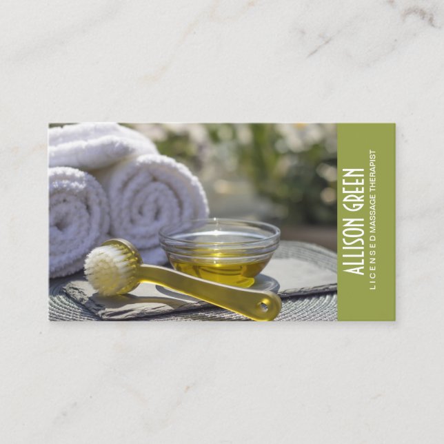 Zen Aromatherapie Massage Therapeut Salon WELLNESS Visitenkarte (Vorderseite)